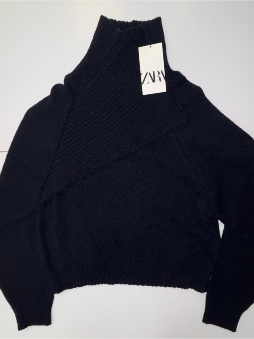 Navy Stylized Turtleneck Sweater